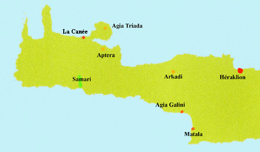 carte de la Crte ouest